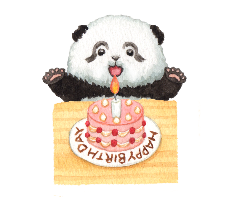 9月のうごくパンダくん「ベビーパンダちゃんのお誕生日」