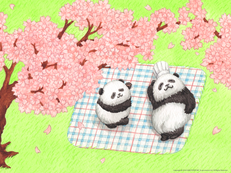 「花見でゴロゴロ」の画像