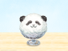 「パンダかき氷」の画像