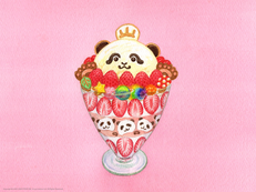 「パンダくんのストロベリーパフェ」
